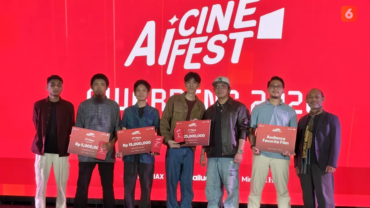 Telkomsel mengumumkan tiga pemenang AI Cinefest 2026. Liputan6.com/Iskandar
