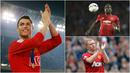 Berikut ini Cristiano Ronaldo dan empat pemain yang pulang ke Manchester United. (AFP)