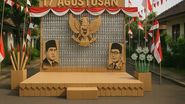 Dekorasi Panggung 17 Agustus Simple Elegan/Ilustrasi oleh AI