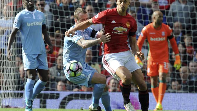 Skuat Manchester United yang berhasil meraih kemenangan ...