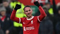 Pemain Liverpool,  Alexis Mac Allister dilahirkan pada tanggal 24 Desember 1998 di Santa Rosa, Argentina. Sehari menjelang Natal tahun ini ia genap berusia 25 tahun. (AFP/Paul Ellis)