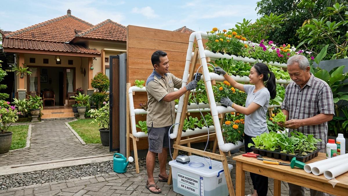Cara Membuat Kebun Hidroponik Multifungsi untuk Halaman Depan yang Estetik dan Produktif
