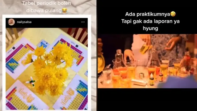 Pesta Ulang Tahun Bertema Kimia Ini Unik, Ada Praktikum dan Didesain dengan Tabel Periodik