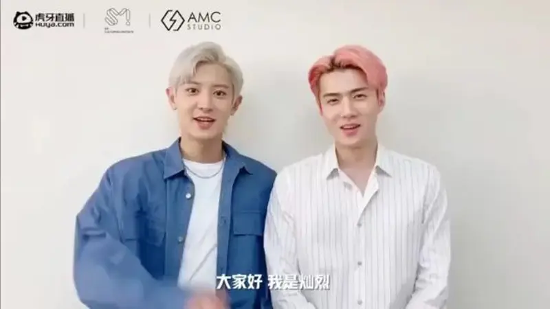 EXO_SC, Sehun mewarnai rambutnya jadi pink/dok. Instagram @ beebyunee92