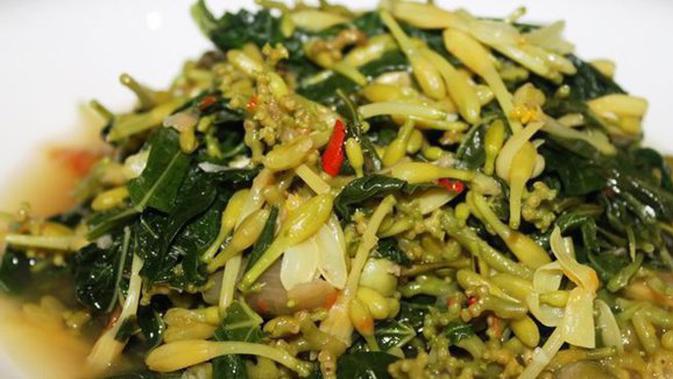 Resep Cara  Membuat  Tumis Daun Bunga  Pepaya  Anti Pahit 