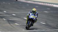 Pembalap Movistar Yamaha, Valentino Rossi. (JOSEP LAGO / AFP)