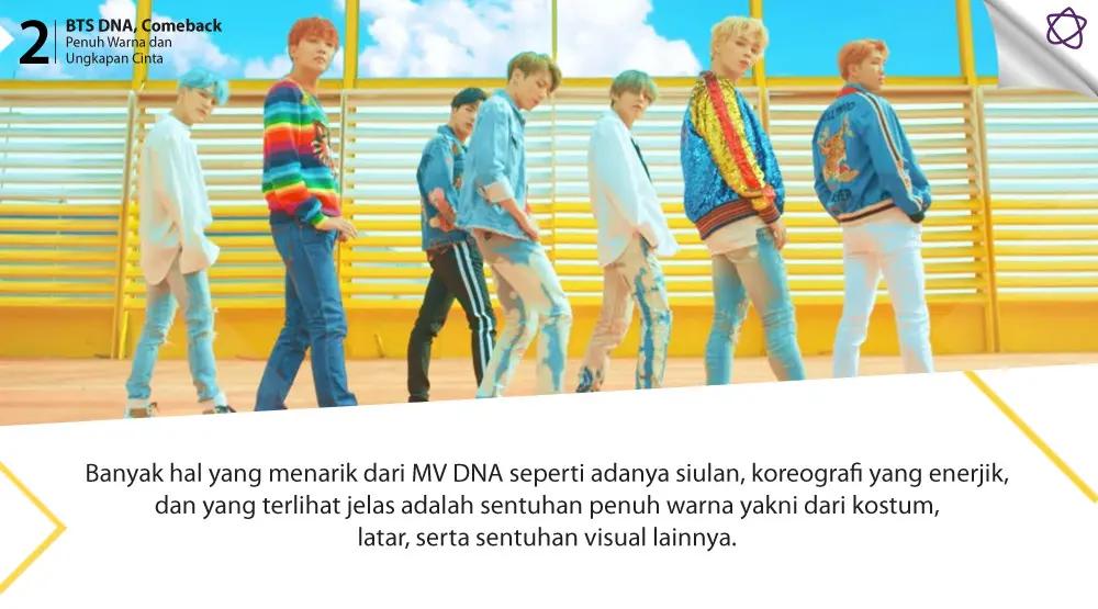 BTS DNA, Comeback Penuh Warna dan Ungkapan Cinta. (Foto: YouTube/ibighit, Desain: Nurman Abdul Hakim/Bintang.com)