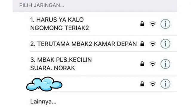 6 Nama Wifi Anak Kos Ini Bikin Geleng Kepala, Saling Menyindir