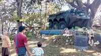 Monumen Panser Anoa didirikan di atas Taman Trunojoyo, Kota Malang (Liputan6.com/Zainul Arifin)