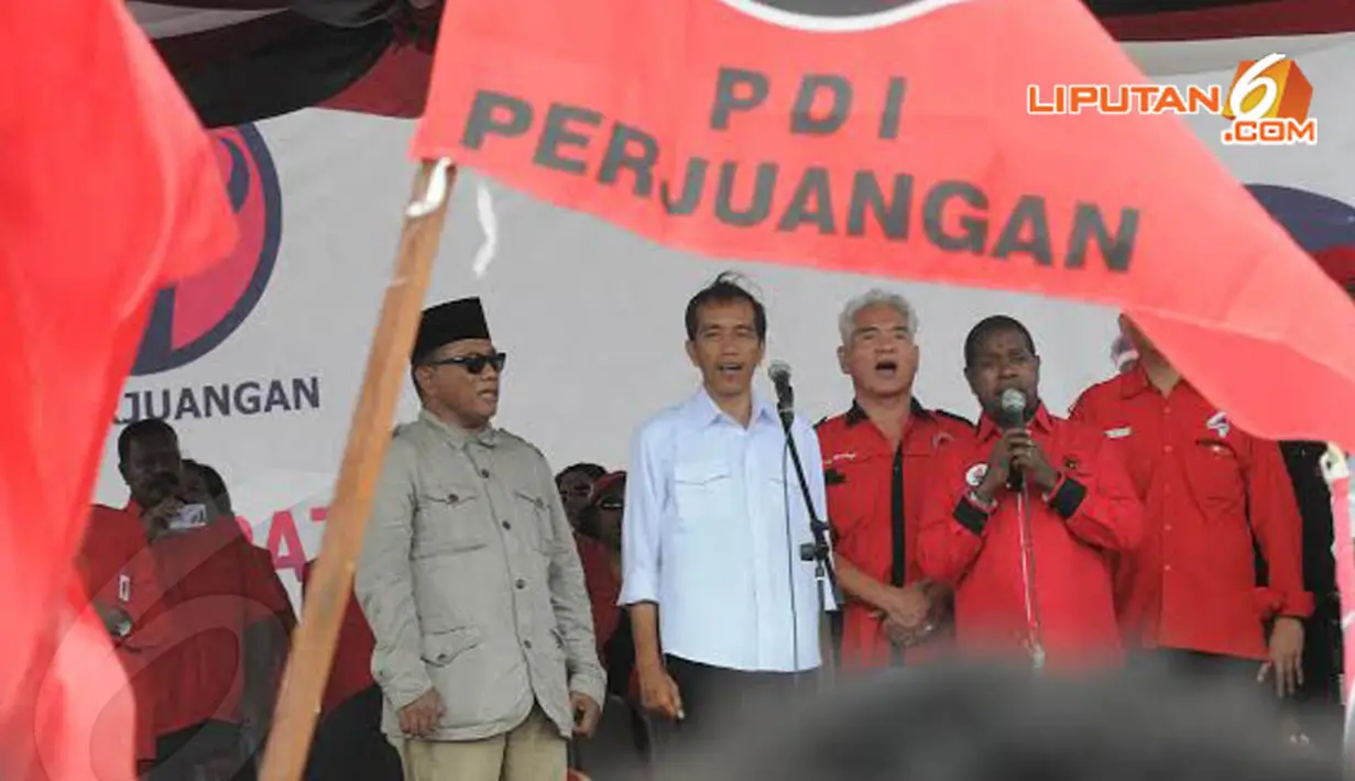 Jokowi melanjutkan roadshow politiknya ke Jayapura, Provinsi Papua, Sabtu (05/04/14) (Liputan6.com/Herman Zakharia)