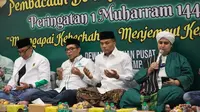 Dewan Pimpinan Pusat (DPP) Partai Persatuan Pembangunan (PPP) memperingati Tahun Baru Hijriah 1 Muharam 1445 Hijriah dengan pembacaan doa akhir dan awal tahun, di Kantor DPP PPP, Menteng, Jakarta Pusat.