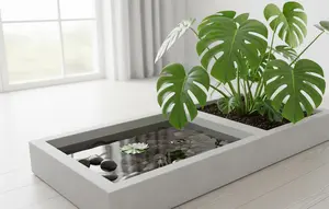 7 Ide Kolam Mini yang Menyatu dengan Pot Tanaman dan Sedang Jadi Tren di Rumah Minimalis