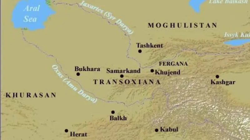 Peta Khurasan. Wilayah yang disebut sebagai tempat munculnya Dajjal jelang kiamat. (Foto: hamzajennings.com via Republika)