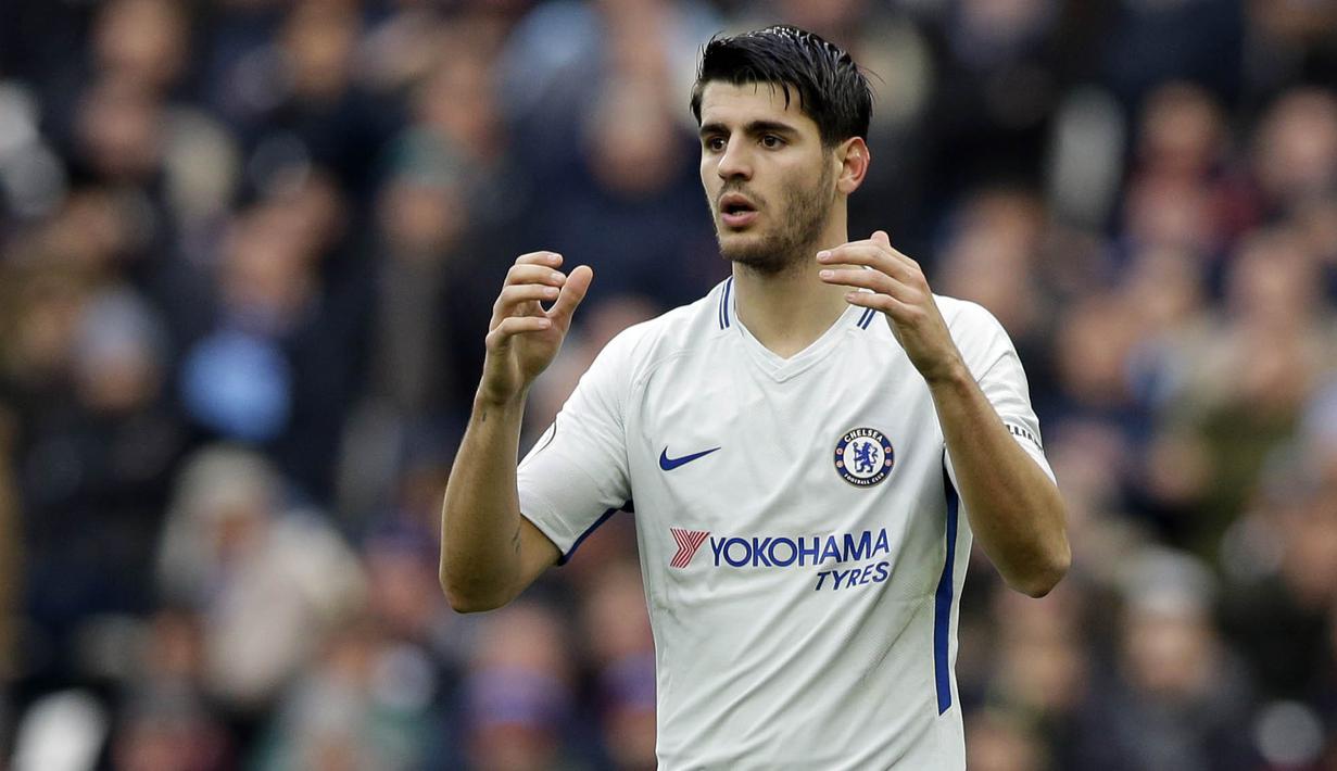 6. Alvaro Morata (Chelsea) - 9 Gol. (AP/Alastair Grant)