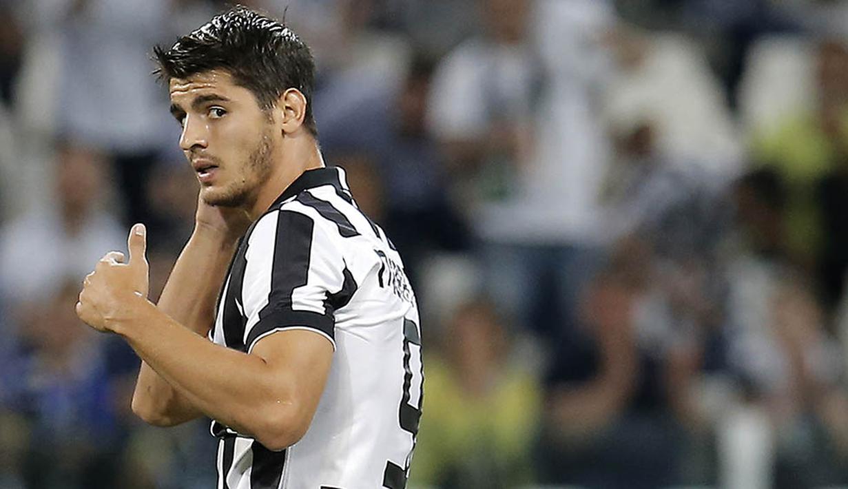 3. Namun pada musim 2014/2015, Real Madrid melego Alvaro Morata ke klub Serie A, Juventus. Kala itu pemain kelahiran 23 Oktober 1992 tersebut ditebus Si Nyonya Tua dengan harga 20 juta poundsteling. (AFP/Marco Bertorello)