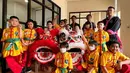 Belum lama ini ia tampil di sekolahnya dalam perayaan Imlek. Gempi memeragakan gerakan Wushu dengan lincah. [Instagram @gisel_la]