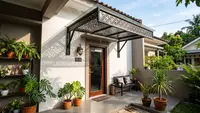 10 Model Kanopi Kecil di Atas Pintu Rumah, Desain Estetik Melindungi dari Hujan dan Panas