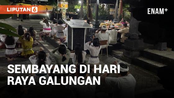 VIDEO: Ratusan Umat Hindu Sembahyang Bersama Peringati Hari Raya Galungan