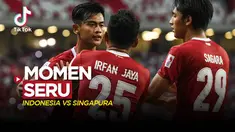 Berita video TikTok tentang momen seru yang terjadi pada saat Timnas Indonesia mengalahkan Singapura di semifinal Piala AFF 2020