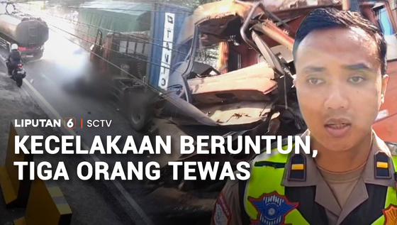 Kecelakaan Beruntun, Tiga Orang Tewas