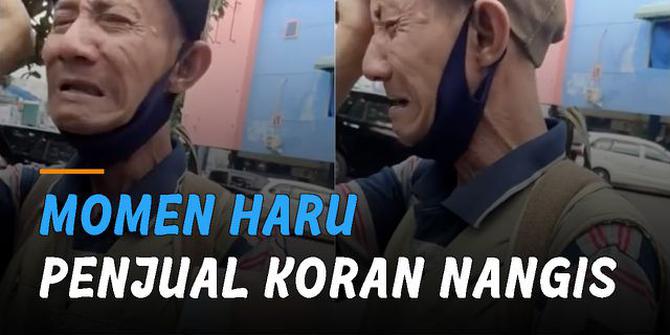 VIDEO: Momen Haru, Kakek Penjual Koran Nangis Dagangannya Dibeli dan Diberi Uang Lebih