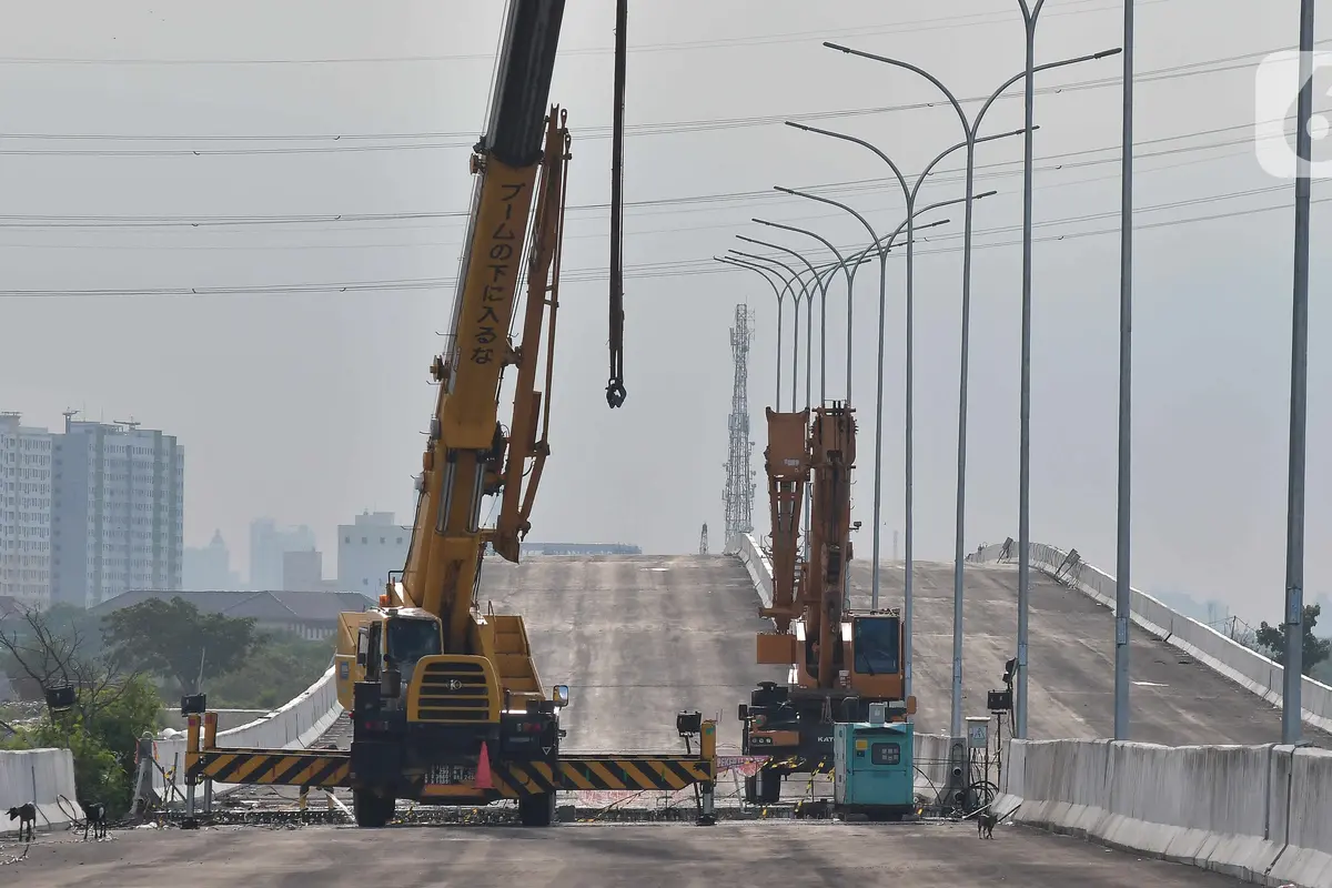 Progres pembangunan Tol Cibitung - CIlincing seksi 4