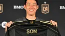 Diketahui, LAFC menebus Son Heung-min dengan biaya transfer mencapai 26 juta dolar AS (sekitar 18,7 juta pounds). (Frederic J. Brown/AFP)