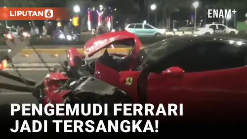 VIDEO: Pengemudi Ferrari yang Tabrak Orang Ditetapkan Jadi Tersangka