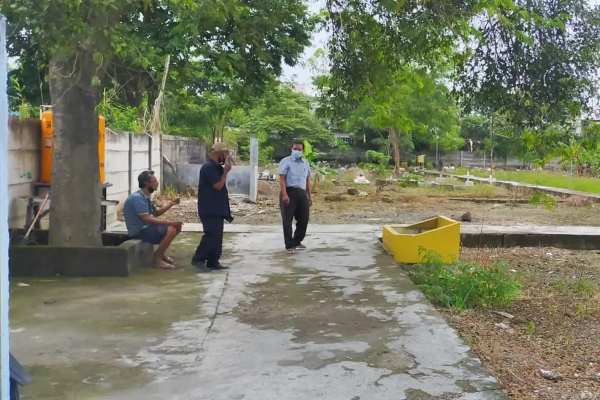 Lokasi penemuan bayi di Menganti Gresik. (Dian Kurniawan/Liputan6.com)