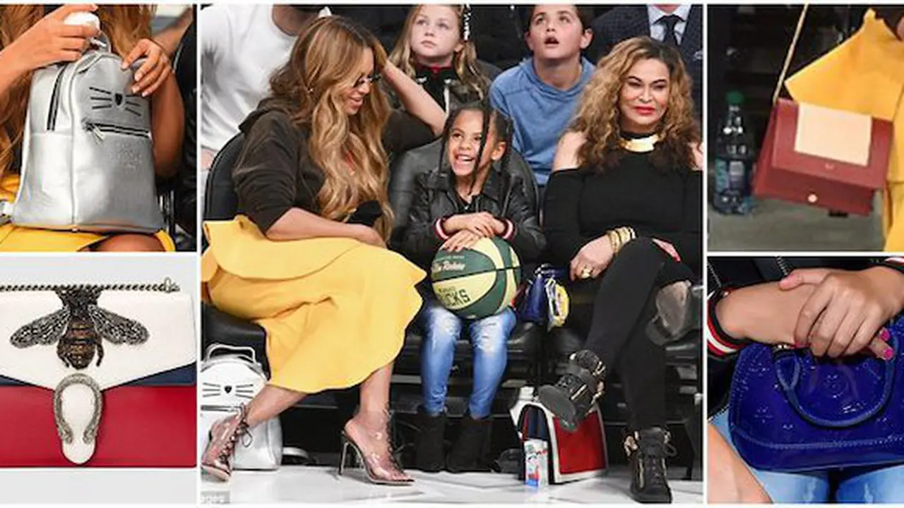 Beyonce bersama ibu dan anaknya tampil kasual di pertandingan basket.