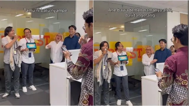 Momen Lamaran saat di Kantor Pakai Adu Pantun ala Betawi Ini Viral, Seru Banget