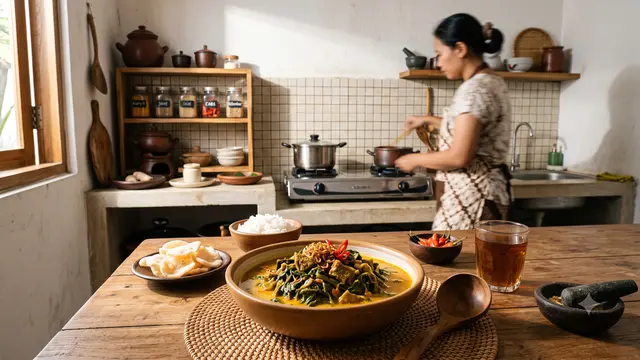 Resep Gecok Daun Singkong Khas Jawa (AI Generated)