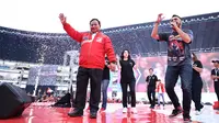Prabowo saat menghadiri HUT ke-9 Partai Solidaritas Indonesia (PSI) di Stadion Jatidiri, Semarang, Sabtu (9/12/2023). (Merdeka.com)