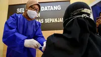 Layanan vaksinasi dilakukan di pos pengaman lebaran. (Istimewa)