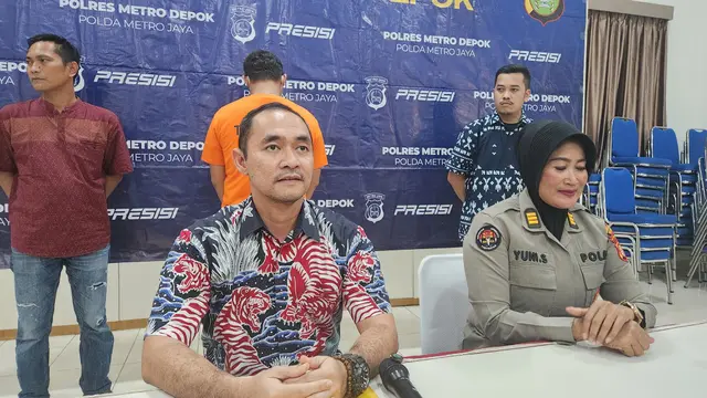 Kasat Reskrim Polres Metro Depok, AKBP Dermawan Kristianus Zendrato memberi pernyataan soal beras oplosan