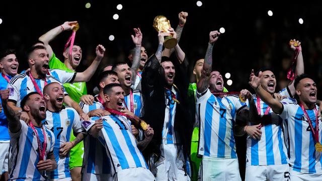 Selebrasi Pemain Argentina Usai Juara Piala Dunia 2022