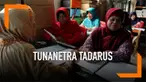 Keterbatasan fisik tidak menjadi halangan bagi penyandang tunantera di Medan untuk beribadah selama Ramadan. Mereka sangat antusias mengikuti tadarus bersama di Kantor Persatuan Tunanetra Indonesia.