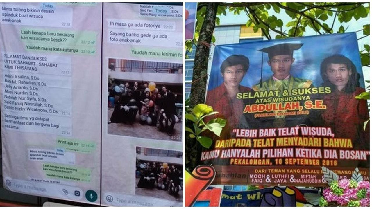 Spanduk Lucu Ucapan Wisuda Ini Nyeleneh dan Kreatif Abis