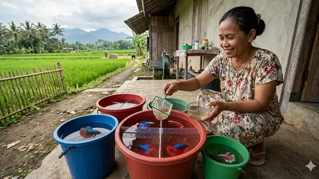 Ternak Ikan Mini di Ember untuk IRT yang Rumahnya Dekat Area Persawahan