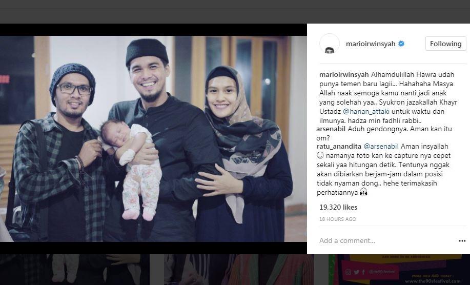 Mario Irwinsyah Diprotes Soal Gendong Anak Istri Angkat Bicara Showbiz Liputan6 Com