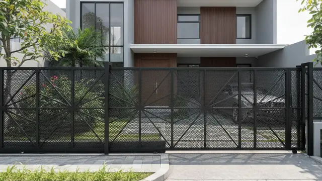 Model Pagar Besi Kombinasi Plat Perforasi 2025