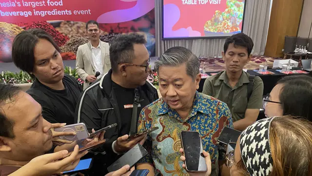 Ketua GAPMMI, Adhi S. Lukman saat konferensi pers Food Ingredients (Fi) Asia Indonesia, Kamis (2/7/2026). (Foto: Liputan6.com/Immanuel Christian)