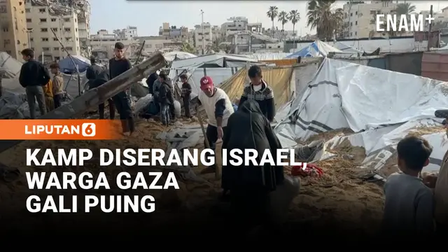 Serangan Hancurkan Kamp, Pengungsi Gaza Gali Puing Cari Sisa Makanan dan Pakaian