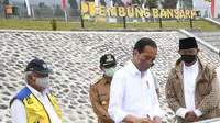 Presiden Jokowi meresmikan 4 embung di Jawa Tengah, yakni Embung Bansari di Kabupaten Temanggung, Embung Tlogoguwo di Kabupaten Purworejo, Embung Pagergunung dan Embung Dukun di Kabupaten Magelang. (Dok. PUPR)