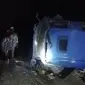 Mobil elf yang tertabrak kereta api Probowangi kondisinya ringsek (Istimewa)