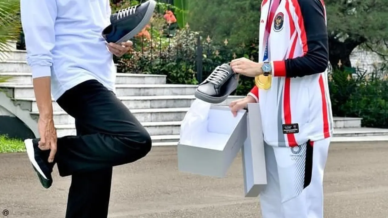 Jokowi Ditawari Sneaker Jualan Gresia Polii, Begini Tampilannya