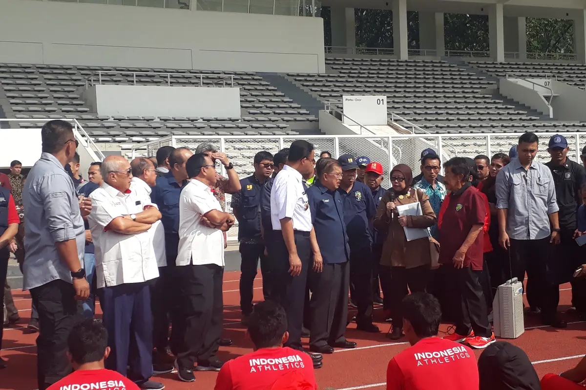 Wakil Presiden Jusuf Kalla meninjau kesiapan Asian Games