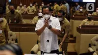 Menteri Dalam Negeri Tito Karnavian tiba untuk rapat kerja dengan Komisi II DPR di Gedung Nusantara II, Senayan, Jakarta, Selasa (5/4/2022). Rapat ini terkait Evaluasi Pelaksanaan Program dan Anggaran Tahun 2021. (Liputan6.com/Angga Yuniar)