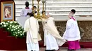 Ini menandai secara resmi dimulainya masa jabatan Paus Leo XIV sebagai pemimpin baru Gereja Katolik. (Tiziana FABI/AFP)