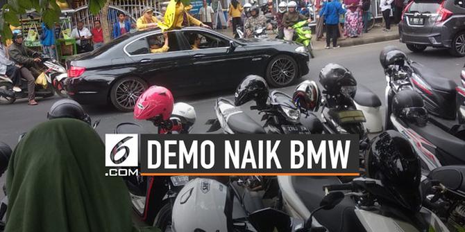VIDEO: Aksi Demo Mahasiswa, Dari Poster Lucu Sampai Naik BMW